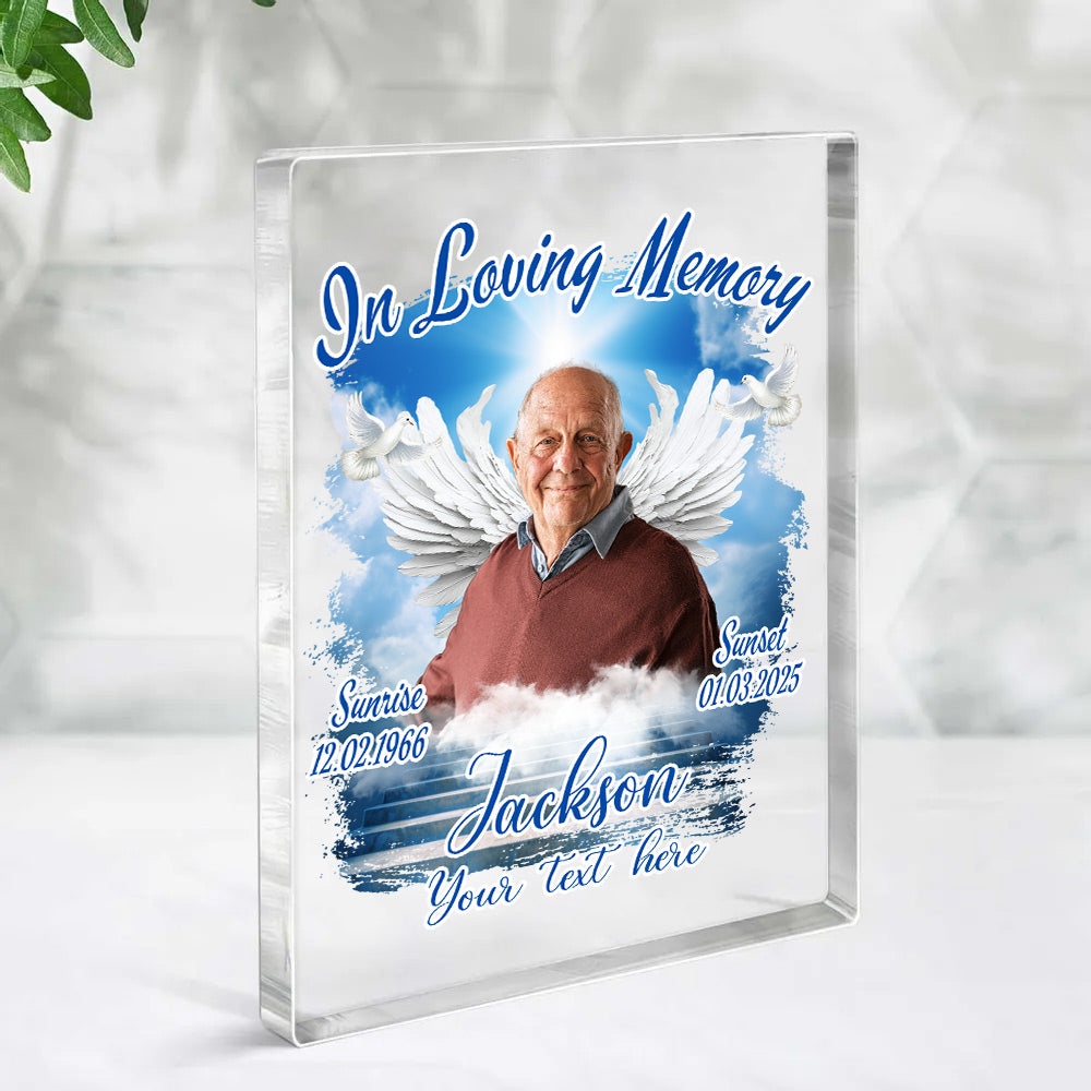 Custom Upload Photo In Loving Memory Acrylic Plaque Do99
