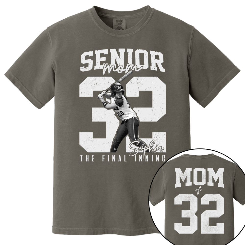 Senior Softball Mom Shirt, The Final Inning, Custom Photo Player Softball Mom Shirt, Senior Softball Mom Gift T1807