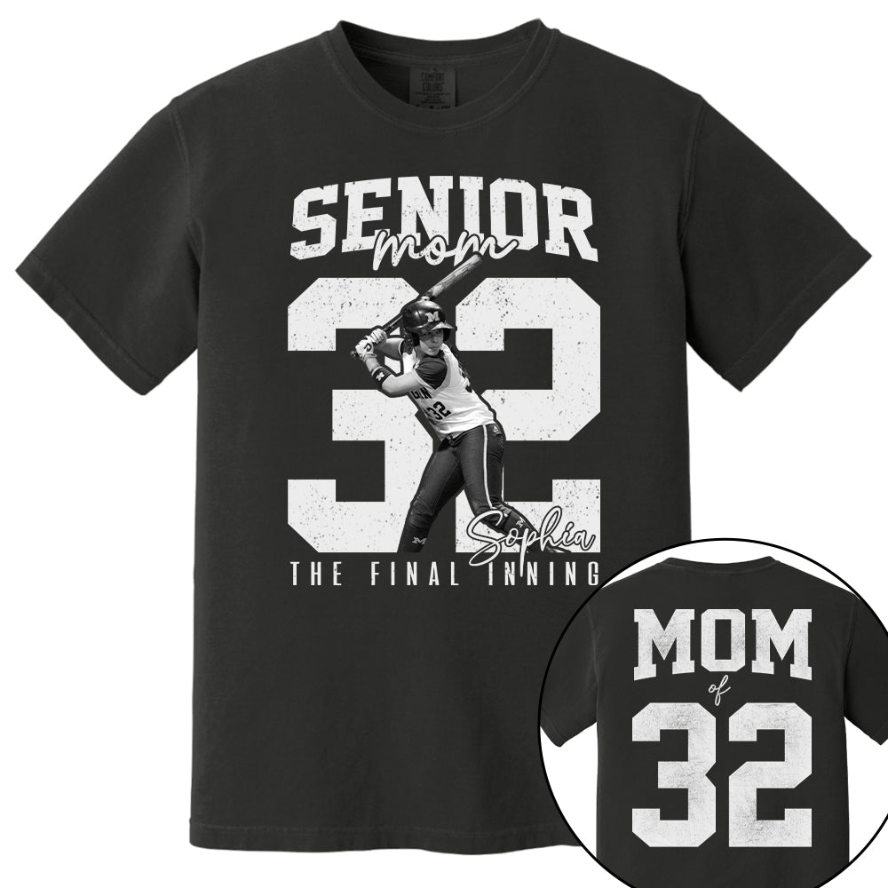 Senior Softball Mom Shirt, The Final Inning, Custom Photo Player Softball Mom Shirt, Senior Softball Mom Gift T1807