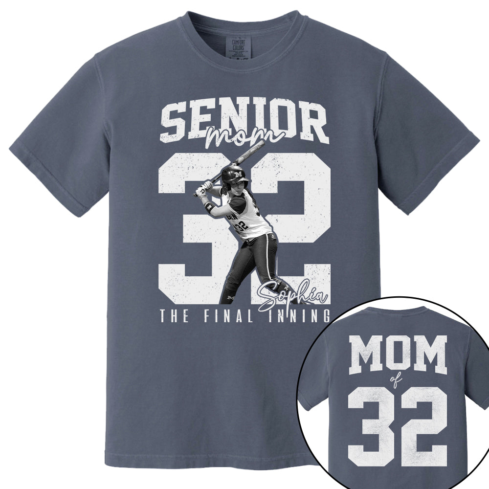 Senior Softball Mom Shirt, The Final Inning, Custom Photo Player Softball Mom Shirt, Senior Softball Mom Gift T1807