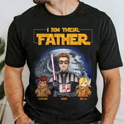 I Am Their Father Custom Personalized Glitter Style Shirt For Dad - Father's Day Gift Hv01