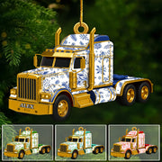 Toile De Jouy Christmas Ornament - Personalized Gifts For Truck Car Lovers T1807