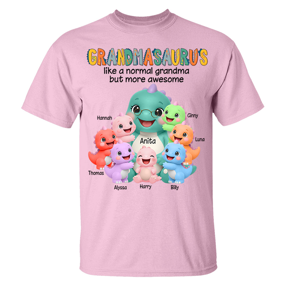 Grandmasaurus And Grandkids, Custom Shirt Gift For Grandma, Gift for Grandma Tshirt Sweatshirt MI209 Li29