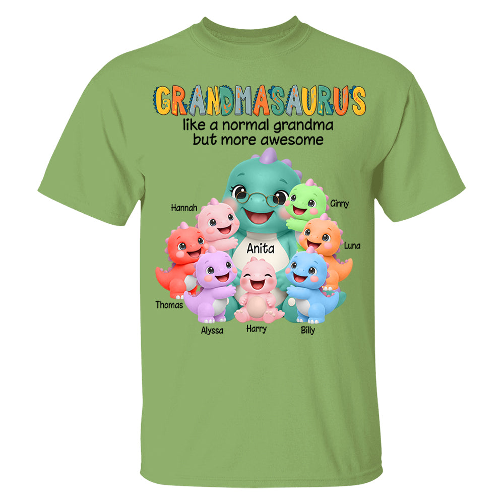 Grandmasaurus And Grandkids, Custom Shirt Gift For Grandma, Gift for Grandma Tshirt Sweatshirt MI209 Li29