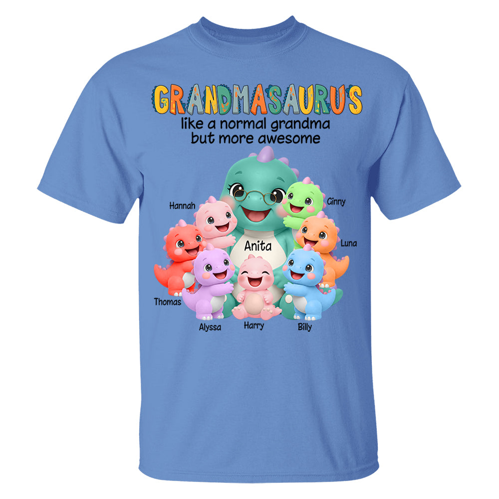 Grandmasaurus And Grandkids, Custom Shirt Gift For Grandma, Gift for Grandma Tshirt Sweatshirt MI209 Li29