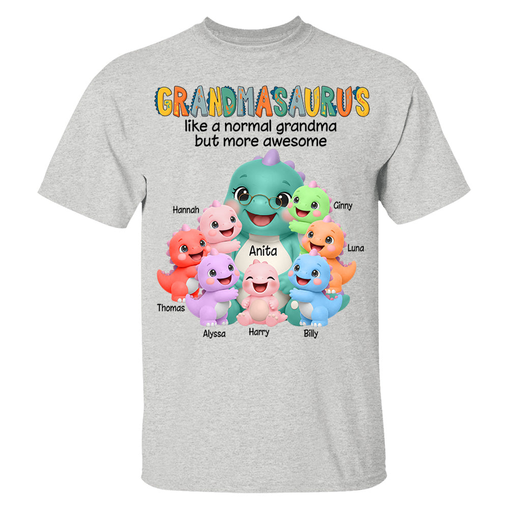 Grandmasaurus And Grandkids, Custom Shirt Gift For Grandma, Gift for Grandma Tshirt Sweatshirt MI209 Li29