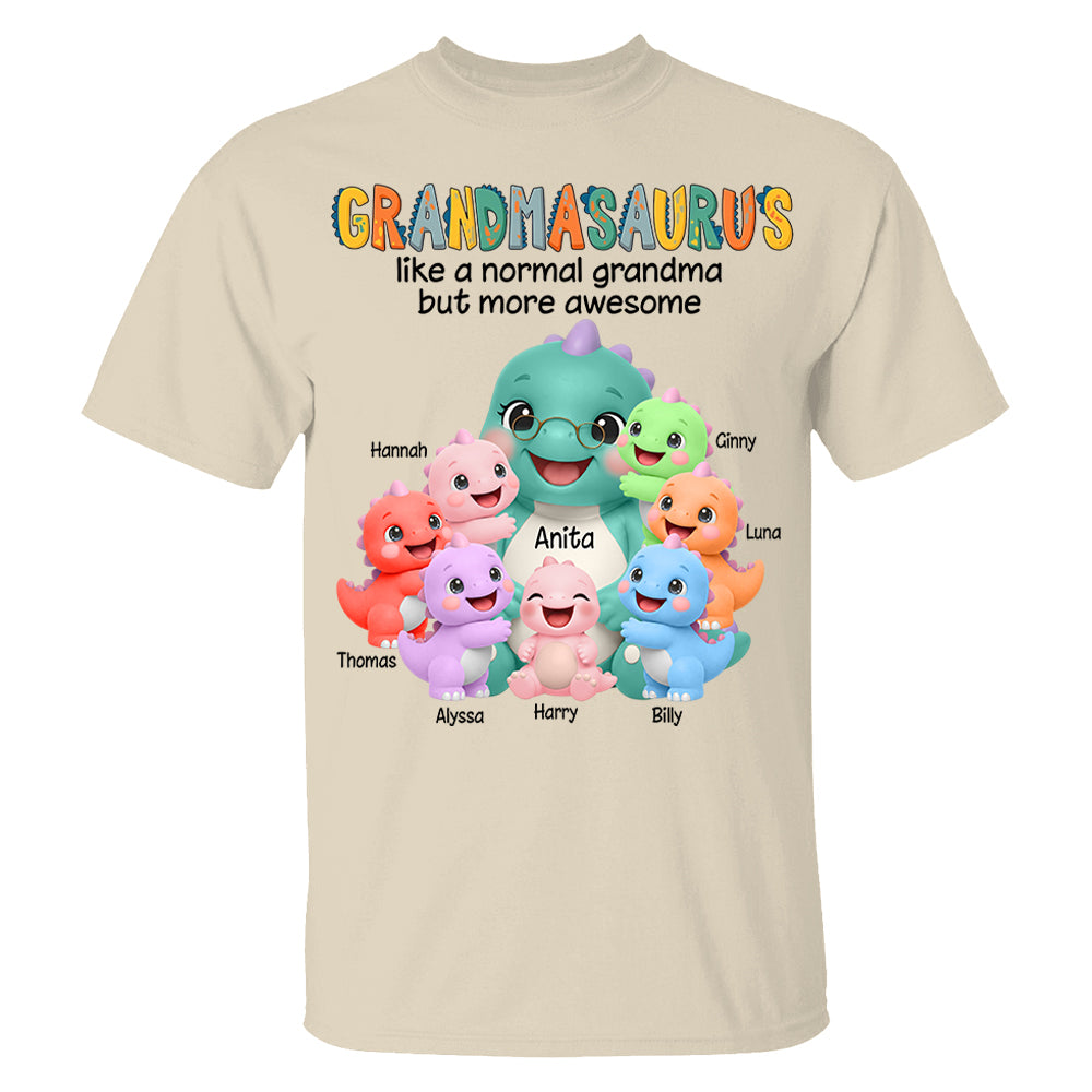 Grandmasaurus And Grandkids, Custom Shirt Gift For Grandma, Gift for Grandma Tshirt Sweatshirt MI209 Li29