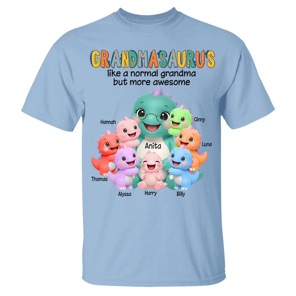 Grandmasaurus And Grandkids, Custom Shirt Gift For Grandma, Gift for Grandma Tshirt Sweatshirt MI209 Li29