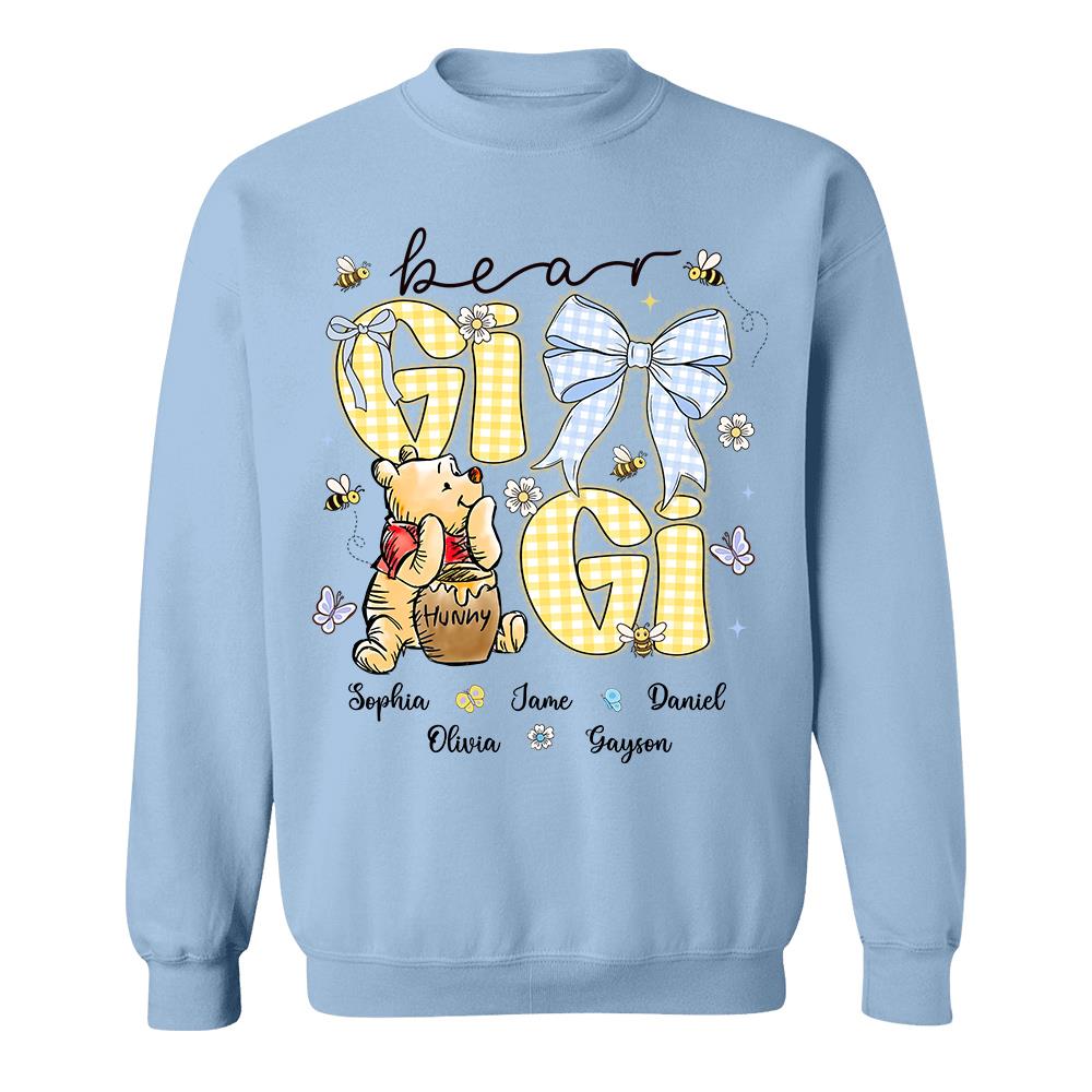 Mama Bear, Personalized Mama Bear Shirt With Bee Kids Name, Best Gift For Mom, Gift For Grandma, Gift For Mother's Day MI209 Hv01