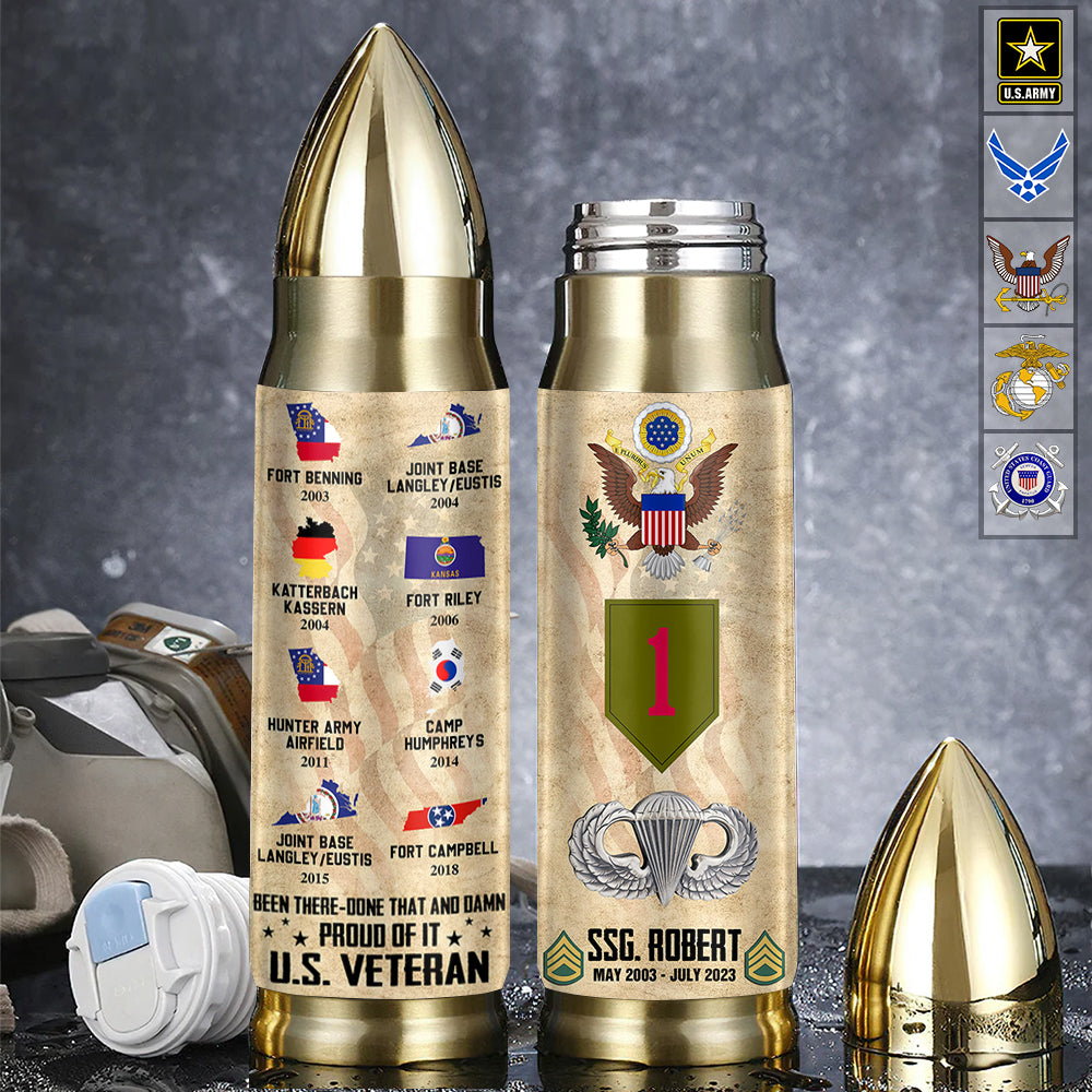 Personalized Bullet Tumbler Served In Military Bases Personalized Gift For Veteran K1702