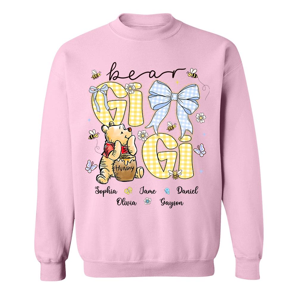 Mama Bear, Personalized Mama Bear Shirt With Bee Kids Name, Best Gift For Mom, Gift For Grandma, Gift For Mother's Day MI209 Hv01