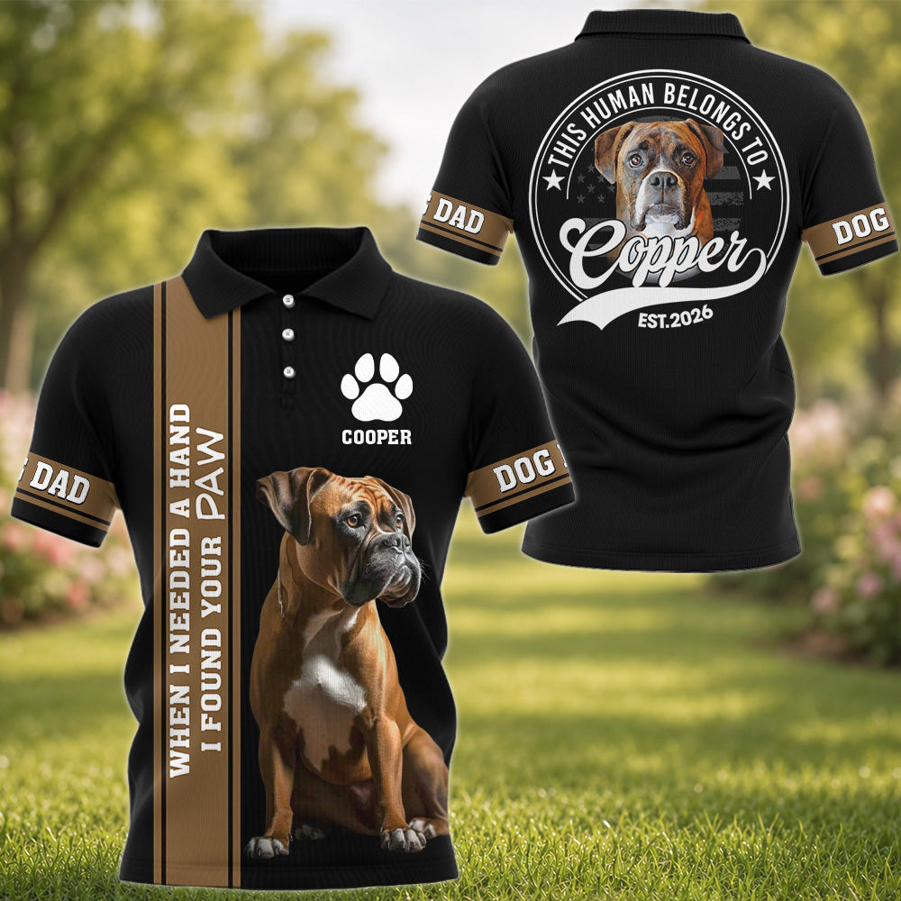 This Human Belongs To, Personalized Dog Dad Dog Mom Shirt, Custom Photo Gift For Dog Lovers T1807 Hv01