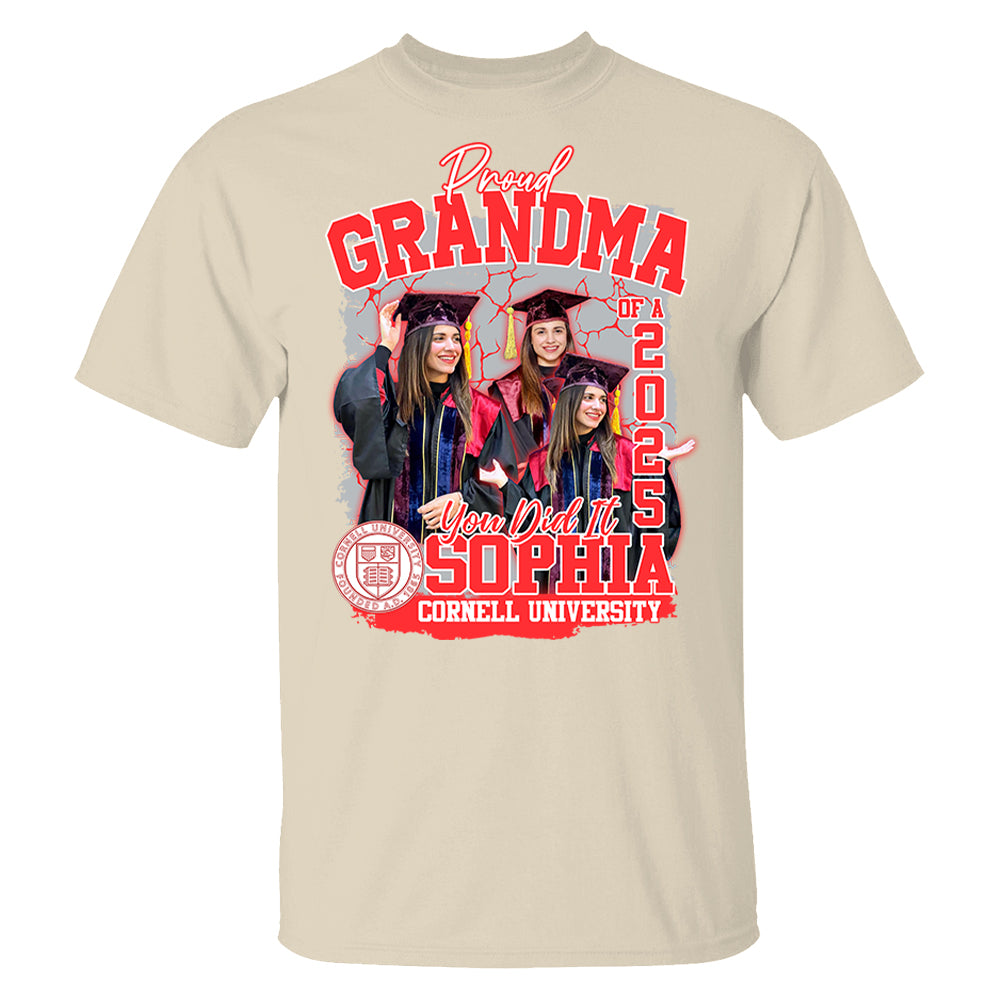 Congratulation Graduation Shirt - Custom Graduation 2025 Shirt, Proud Mom Of A 2025 You Did It - YN2103 Li29