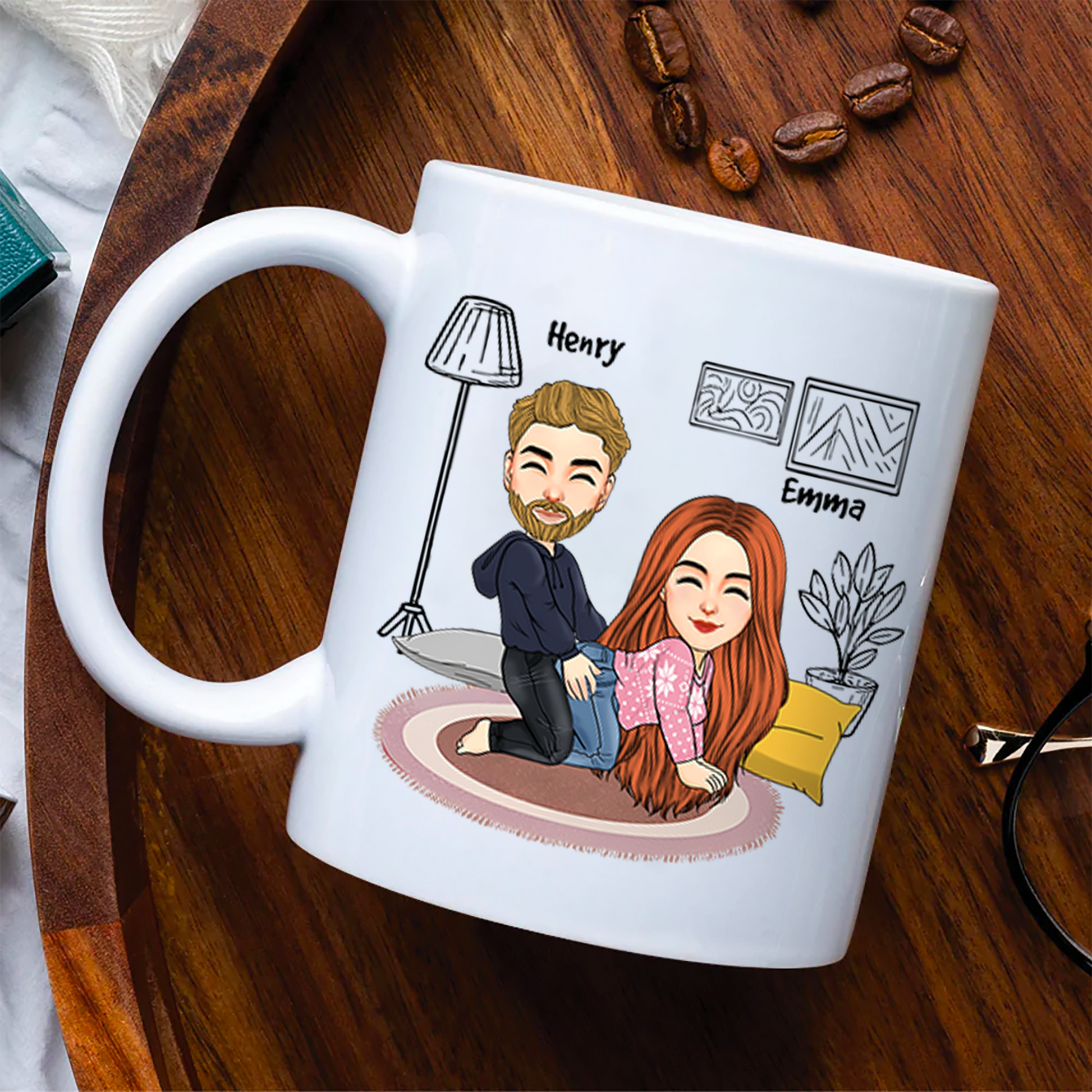 I Adore You, Couple Gift, Personalized Mug, Christmas Funny Couple Mug, Valentine's Gift Pa00