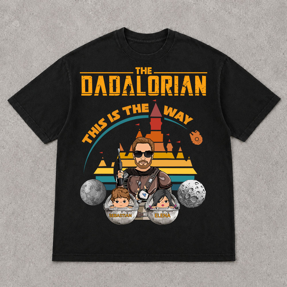 The Dadalorian This Is The Way - Personalized Shirt For Dad Custom Nickname With Kids Gift