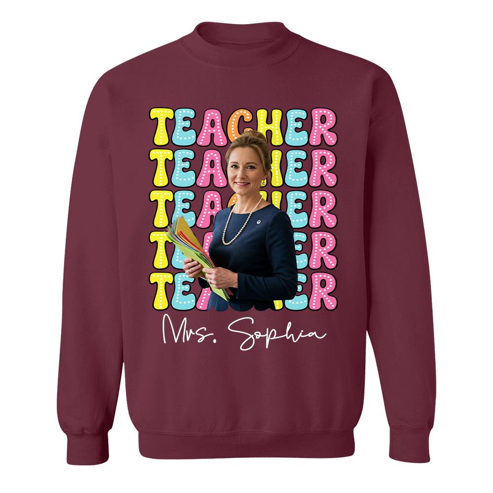 Custom Photo Teacher Comfort Shirt - Personalized Job Titles Back to School Gift Hv01