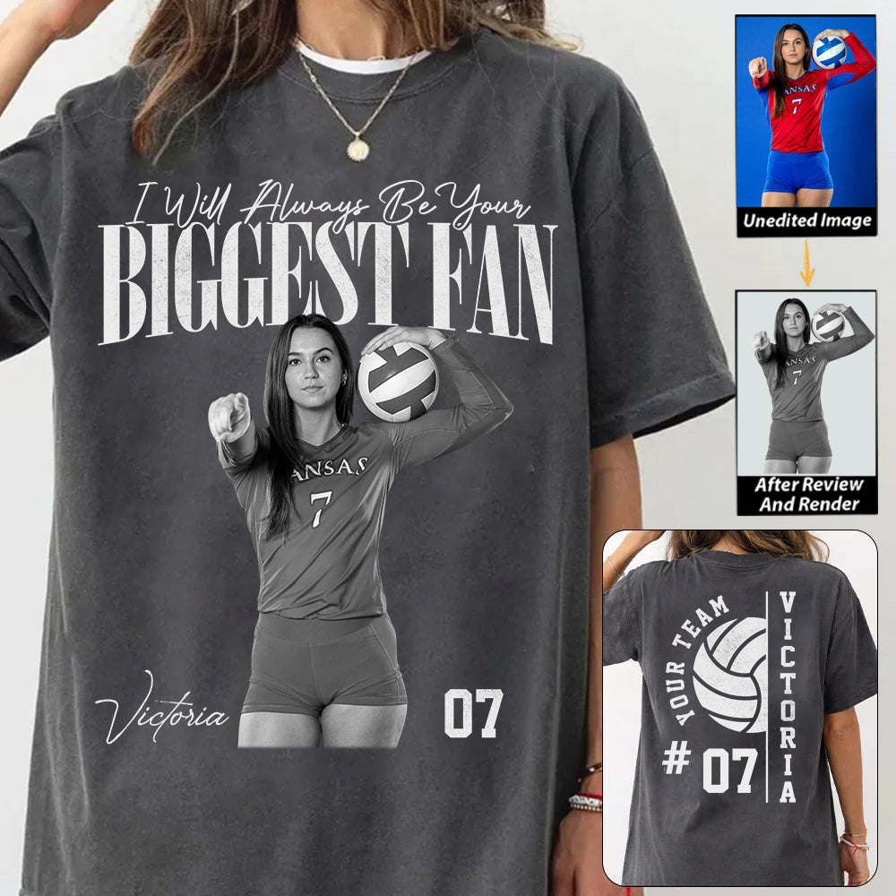 Personalized Volleyball Mom Shirt - Washed Tee Retro Bootleg Shirt For Volleyball Players T1807