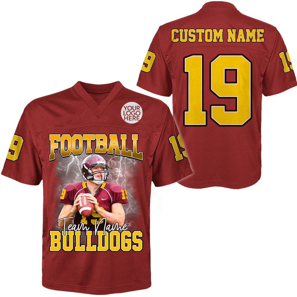 Personalized Football Jersey Photo Football Game Day Gift For Football Lovers Gift For Football Player K1702