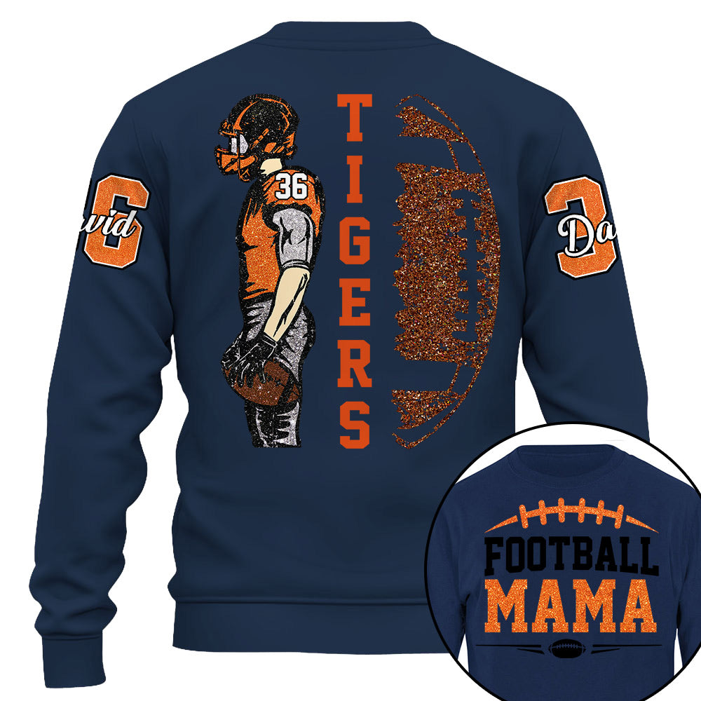 Custom Photo Football Game Day-Personalized Football Shirt - Matching Football Player Tee - Adult Youth Team Name - Sports Cheerleader Shirts - Na02 Li29