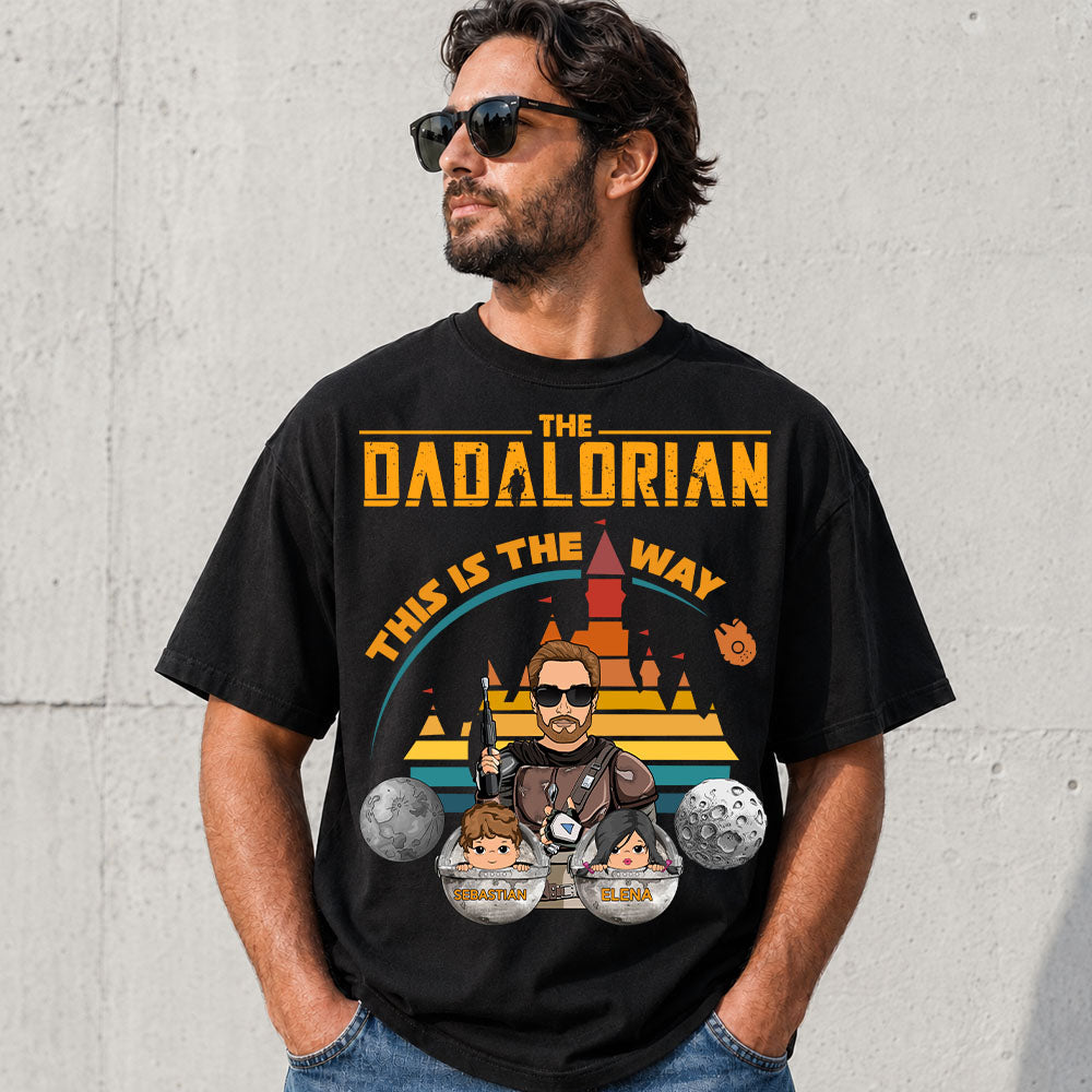 The Dadalorian This Is The Way - Personalized Shirt For Dad Custom Nickname With Kids Gift