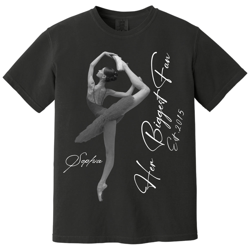 Her Biggest Fan - Washed Tee Retro Bootleg Shirt - Personalized Dance Shirt Gift For Dance Lovers T1807 Li29