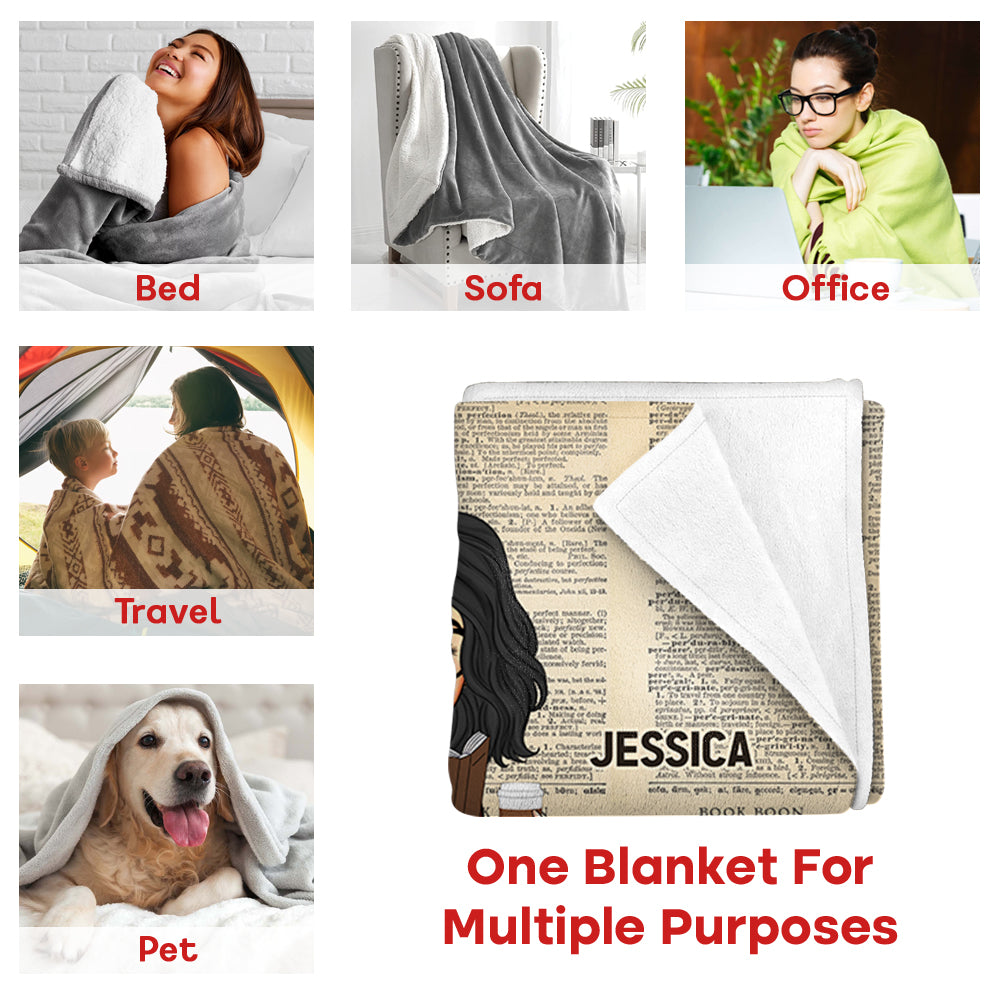 Book Lovers This Is My Book Reading Blanket - Personalized Blanket Tu20