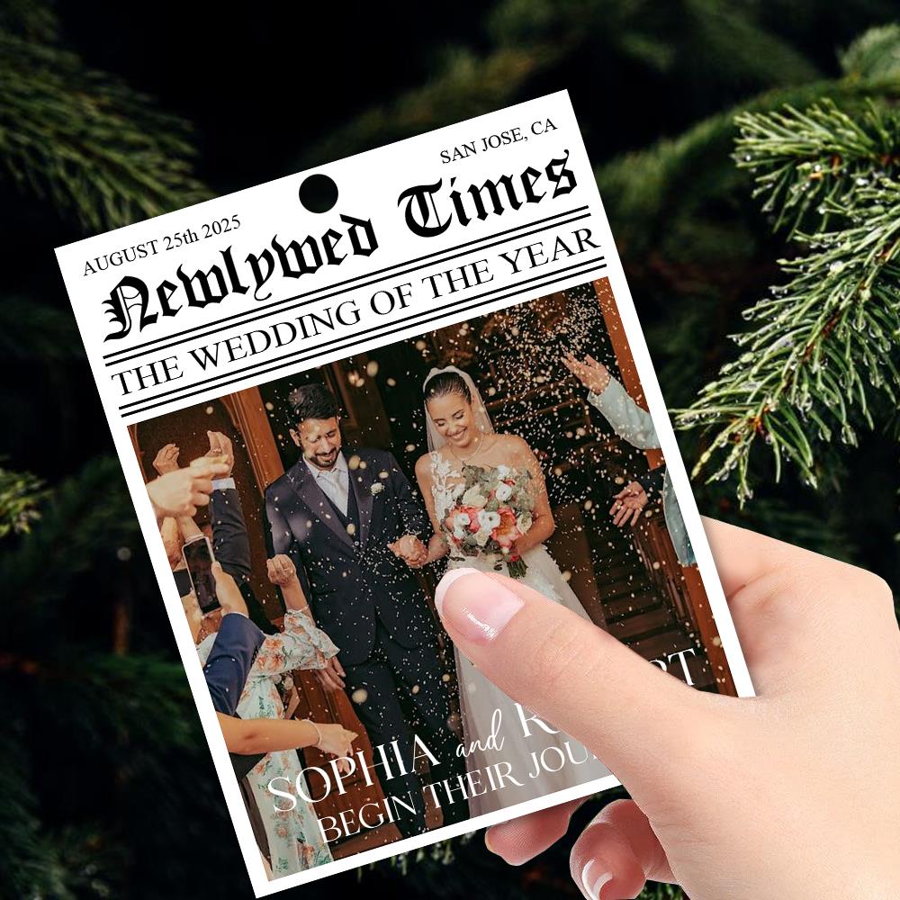 Newlywed Times The Wedding Of The Year - Personalized Acrylic Photo Ornament Nh00