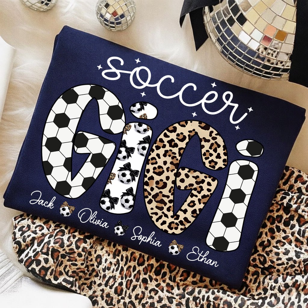 Personalized Soccer Mama Shirt, Custom Soccer Sports Grandma Nickname Shirt