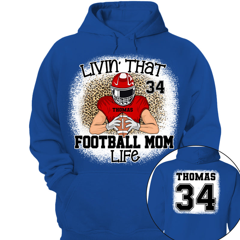 Livin That Football Mom Life Personalized Game Day Shirt Ph99 Tu20-06.08.20226.