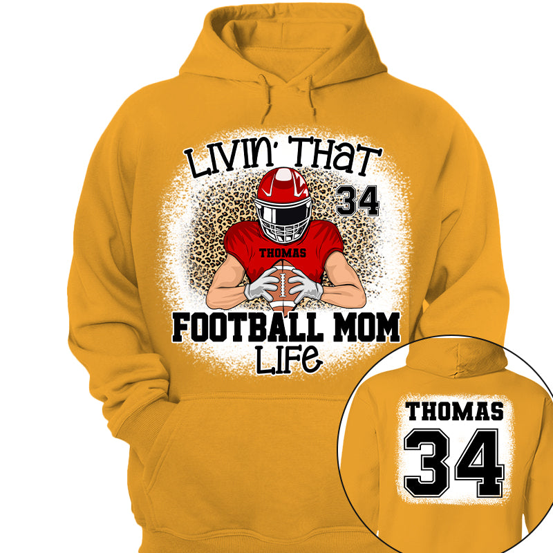 Livin That Football Mom Life Personalized Game Day Shirt Ph99 Tu20-06.08.20226.