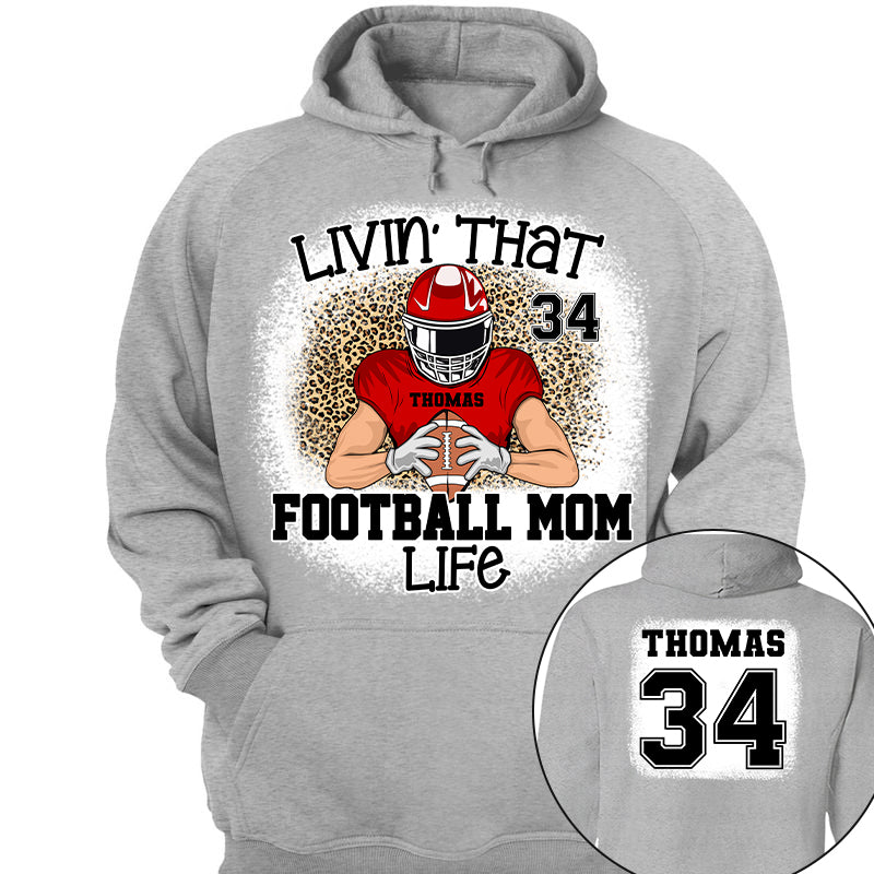 Livin That Football Mom Life Personalized Game Day Shirt Ph99 Tu20-06.08.20226.