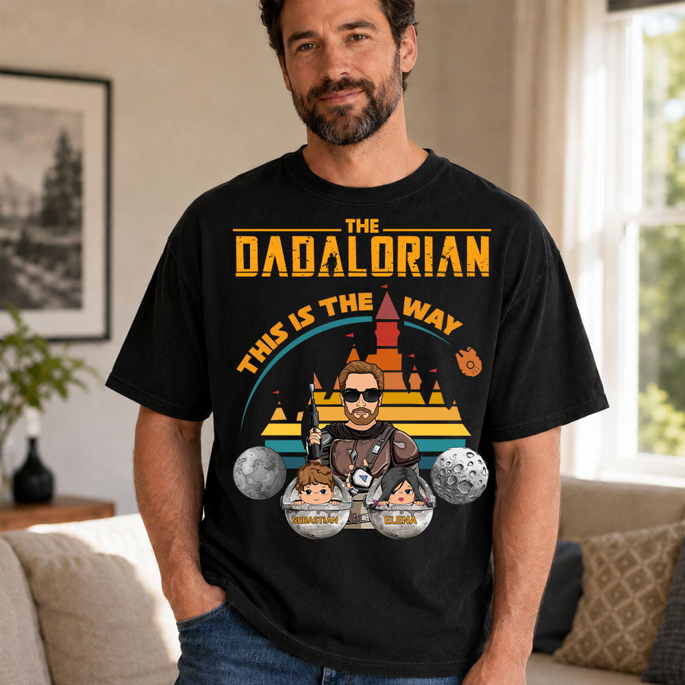The Dadalorian This Is The Way - Personalized Shirt For Dad Custom Nickname With Kids Gift