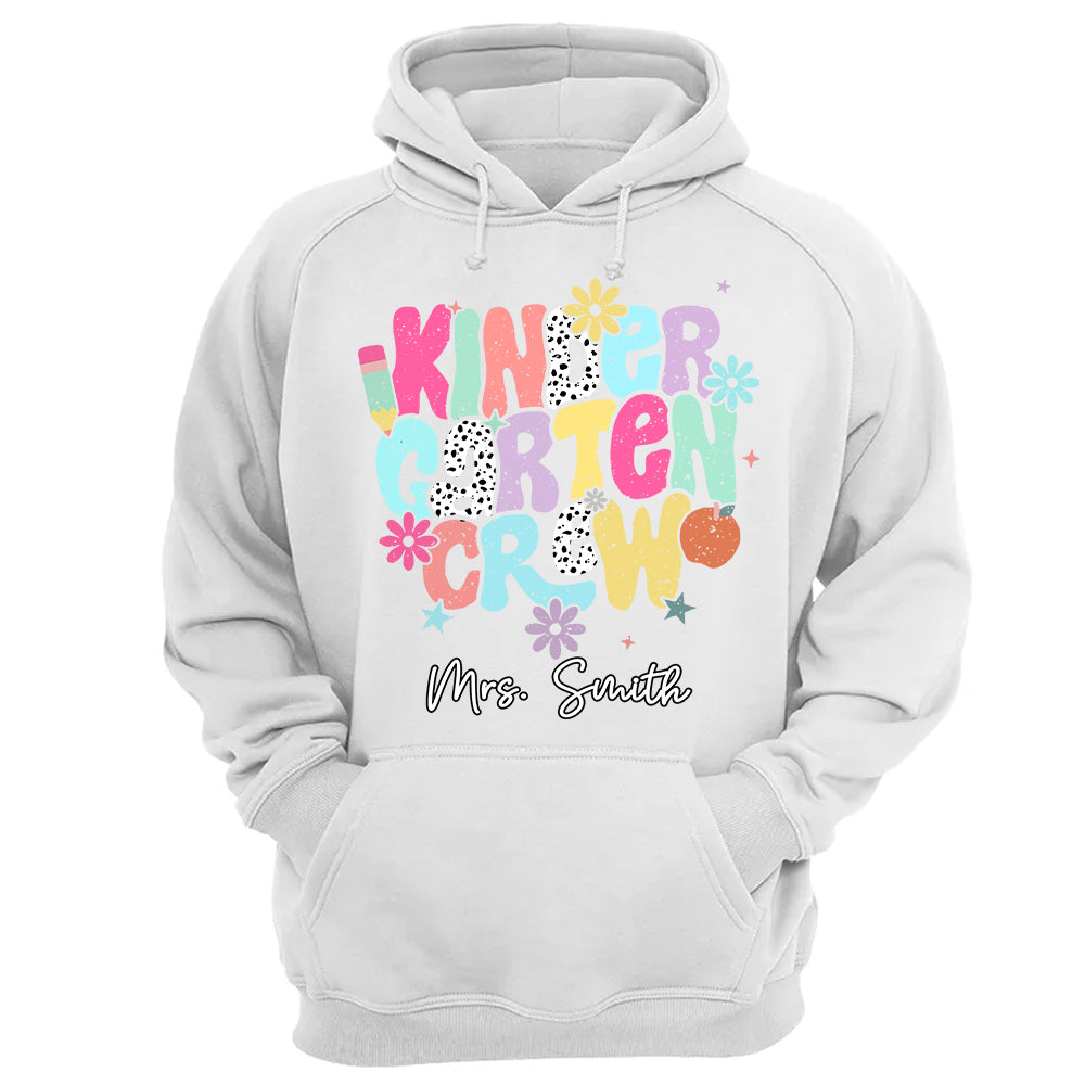Custom Kindergarten Crew Shirt Teacher Gift, First Day of School T-Shirt