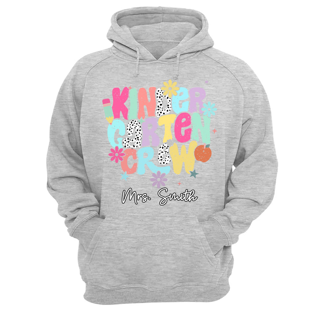 Custom Kindergarten Crew Shirt Teacher Gift, First Day of School T-Shirt