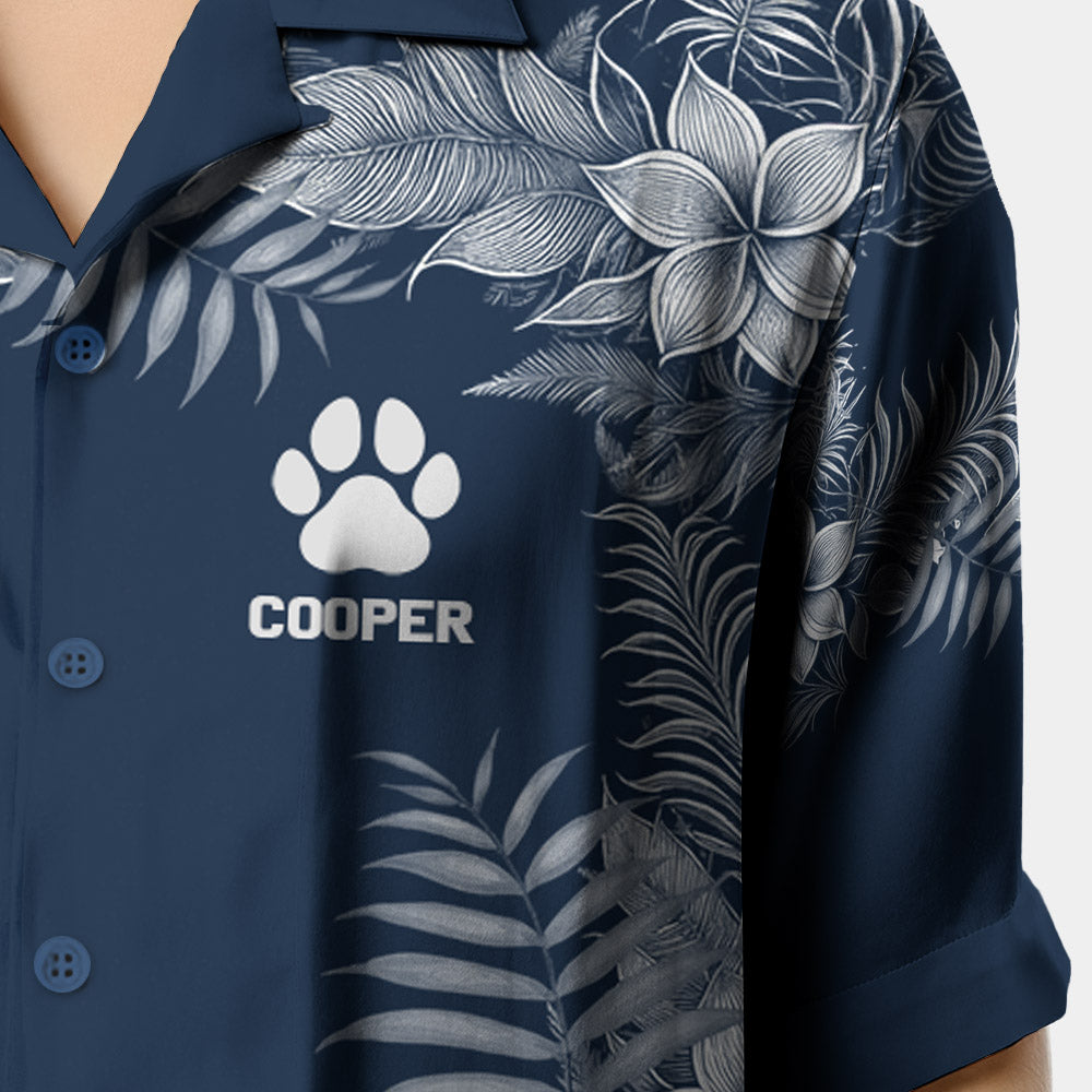 This Human Belongs To, Custom Photo Dog Short Sleeve Silk Shirt, Gift For Dog Lover T1807 Pt99