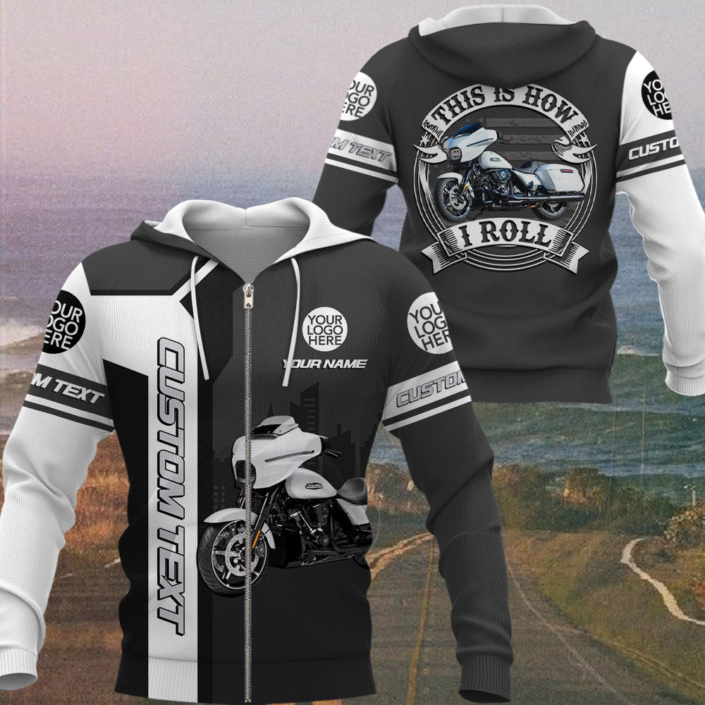 This Is How I Roll - Personalized Upload Vechicle Photo For Biker Hawaiian Shirt A2110