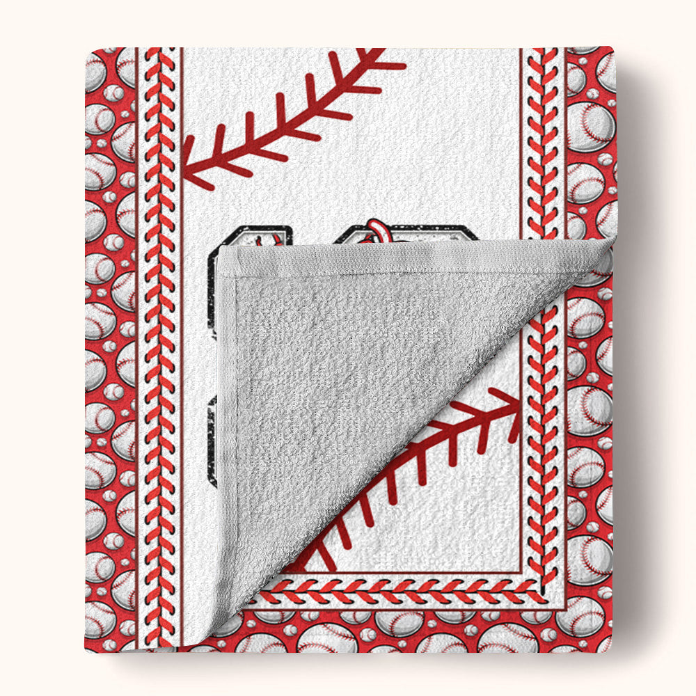 Personalized Baseball Beach Towel, Personalized with Name or Number, Baseball Lover Gift A2110 Tu20
