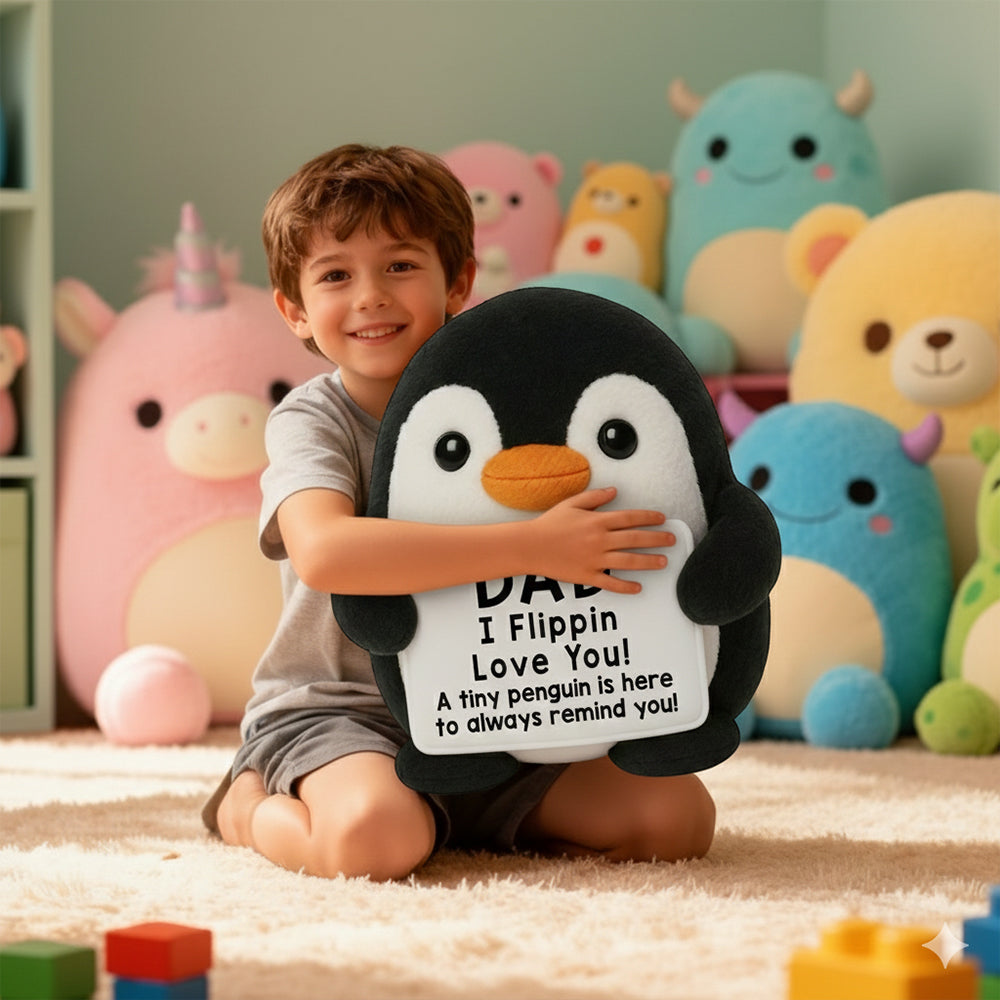 Personalized To My Love Ugly Plush Pillow Penguin, Wedding Anniversary Valentines Gift for Women Men, Romantic I Love You Gift for Couples Wife Husband Hv01