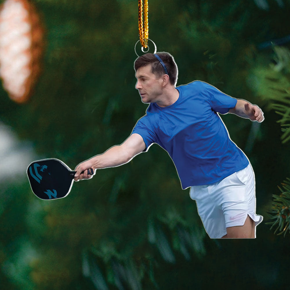 Custom Photo Pickleball Ornament - Personalized Acrylic Ornament For Pickleball Lover