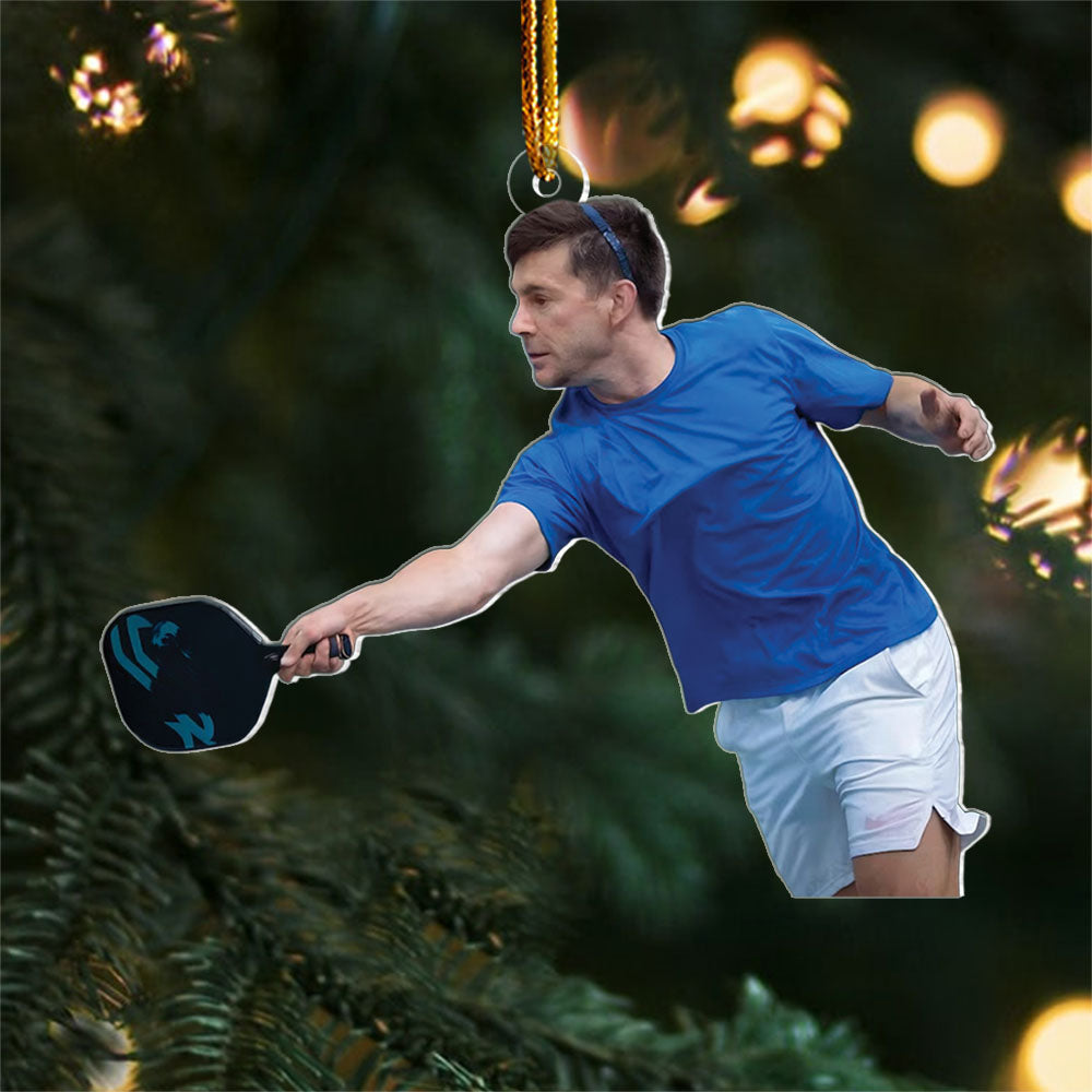 Custom Photo Pickleball Ornament - Personalized Acrylic Ornament For Pickleball Lover