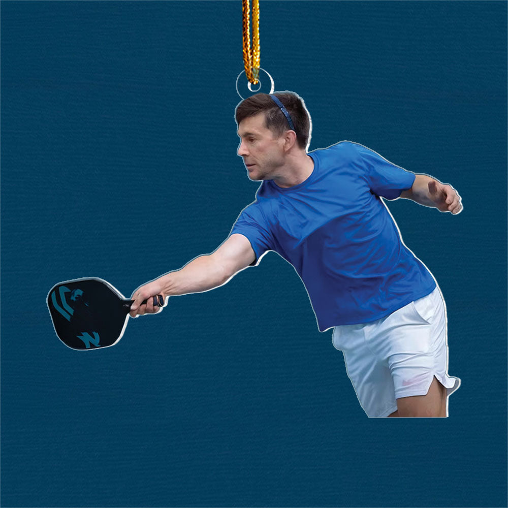 Custom Photo Pickleball Ornament - Personalized Acrylic Ornament For Pickleball Lover