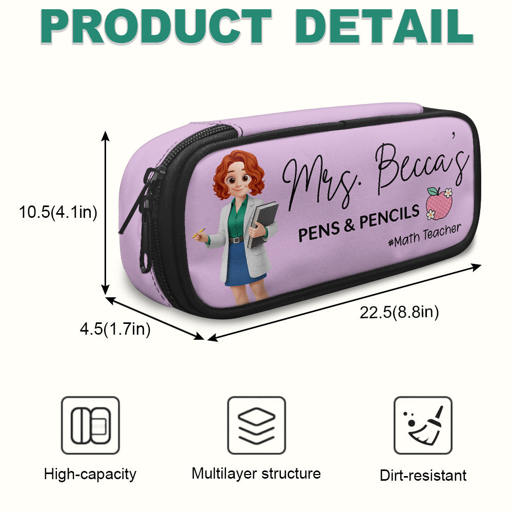 Custom Teachers Name Personalized Pencil Case Gift For Teacher Tu24 Hv01