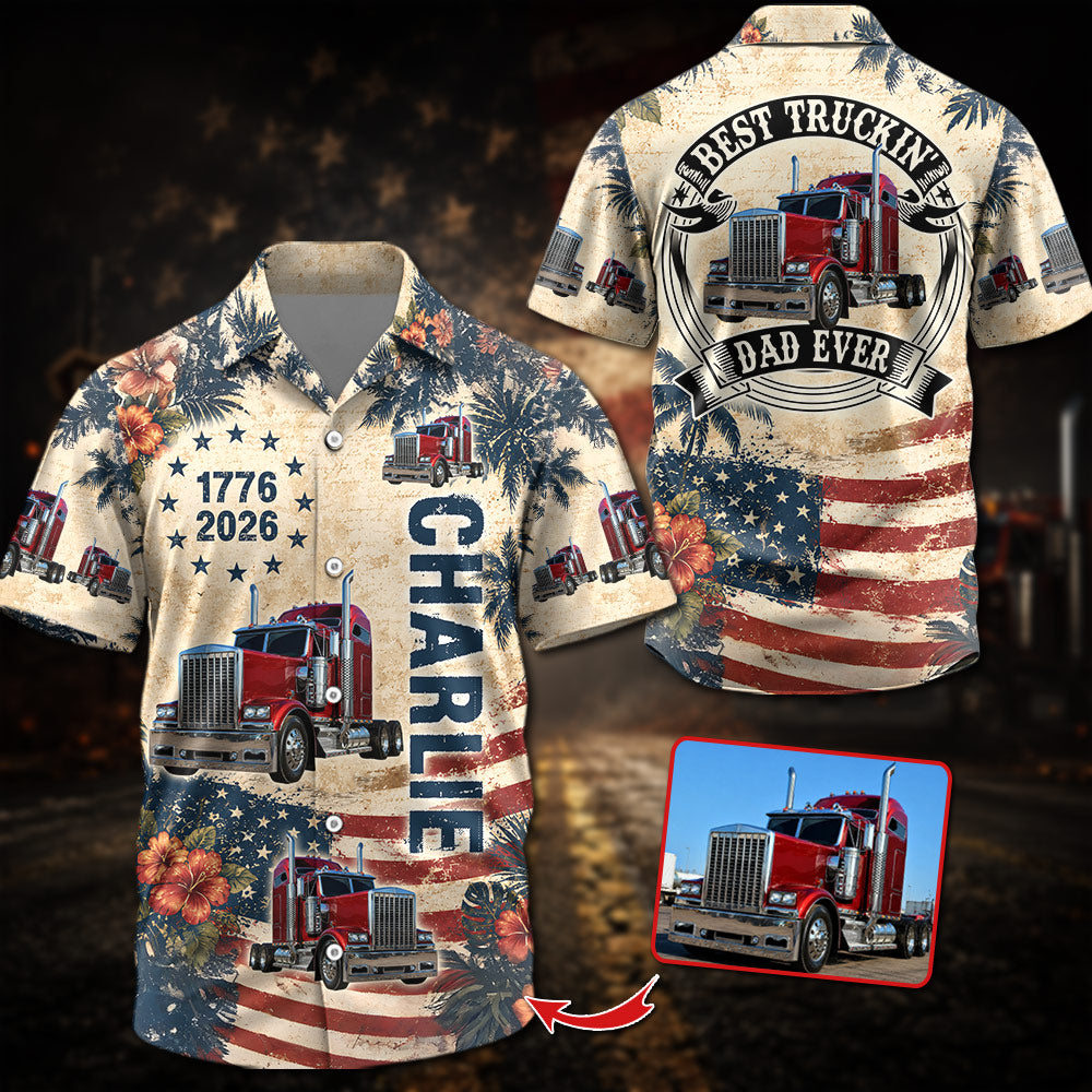 Custom 250th Anniversary Hawaiian Shirt, Trucker Shirt Gift For Dad, Grandpa L0411 VH01