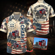 Custom 250th Anniversary Hawaiian Shirt, Trucker Shirt Gift For Dad, Grandpa L0411 VH01