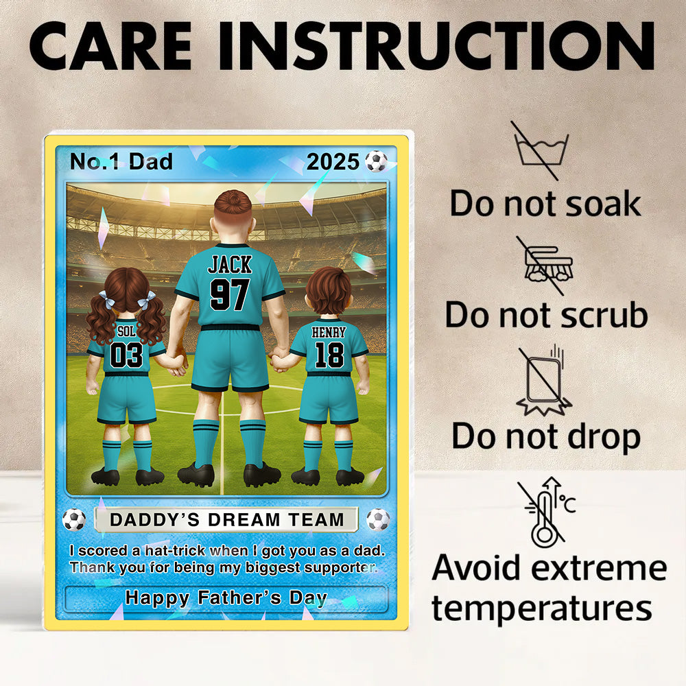 Soccer Dad - Personalized Acrylic Block Plaque For Soccer Dad Husband Grandpa NA04 Tu20
