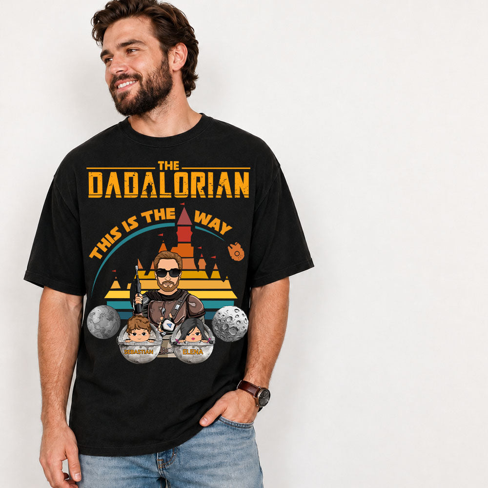 The Dadalorian This Is The Way - Personalized Shirt For Dad Custom Nickname With Kids Gift