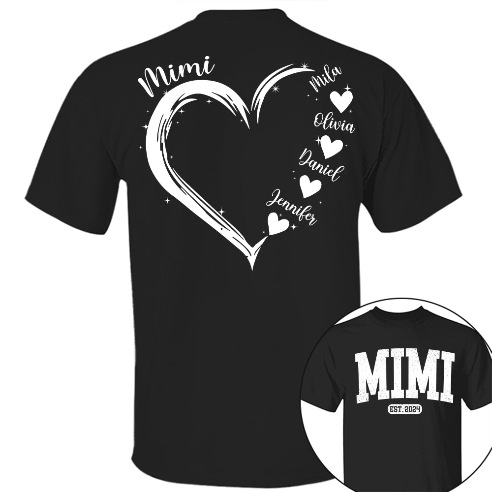 Personalized Mom Est Grandma Est Heart Grandkids For Grandma vr2