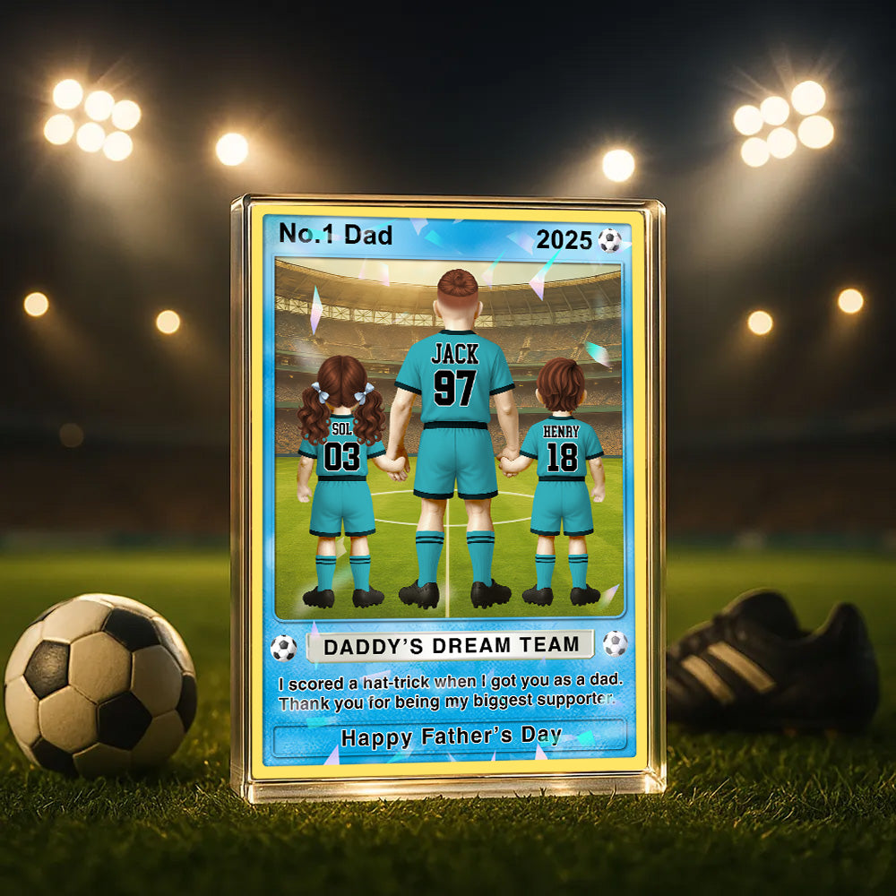 Soccer Dad - Personalized Acrylic Block Plaque For Soccer Dad Husband Grandpa NA04 Tu20