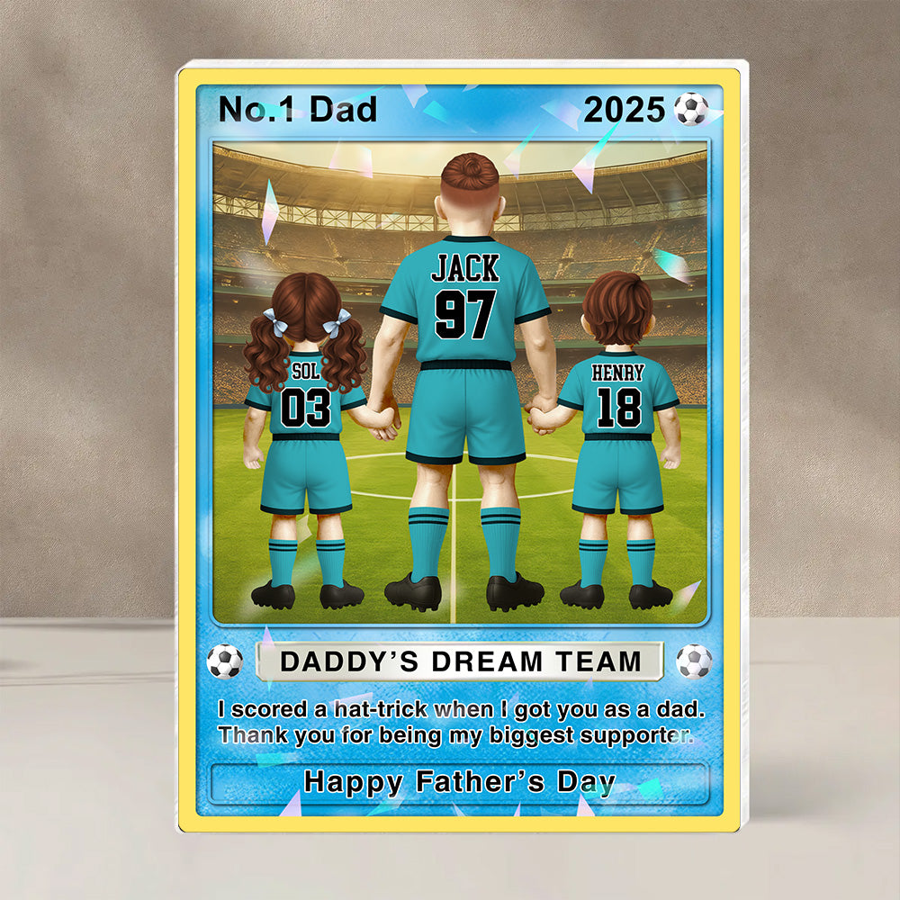 Soccer Dad - Personalized Acrylic Block Plaque For Soccer Dad Husband Grandpa NA04 Tu20