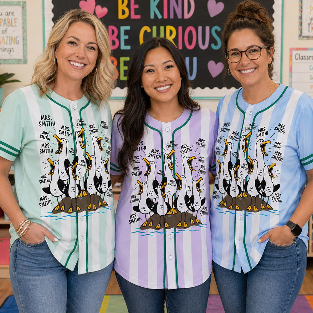 Mrs.Teacher’s Class of Seagulls Jersey– Personalized Back-to-School Gift for Teachers Na02 T24